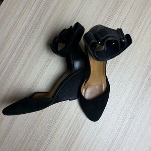 Isabel Marant - Suede D’Orsay Wedge Pumps- Black Suede- Sz 41